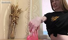 Sucking Girlfriends Dildo And Fucking Him