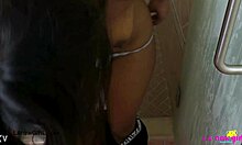 Stunning bronze skin model took a shower