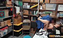 Shy Chubby Teen Shoplifter With Small Tits Humiliated At Work By LP Officer In Office Reality