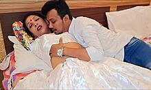 Indian hot bhabhi in couple sex filmed in hotel with dirty hindi bengali audio and rough group action