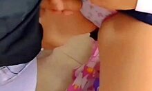 Morra De Bachillerato Mexicana Con El Profesor Llena De Leche En Uniforme