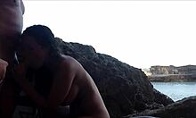 A young couple enjoys a romantic beach day together. 🌞🏖️