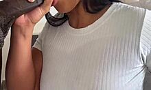 Check out this amateur couple devouring a huge cock