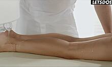 Erotic massage turns anal for teen Liya Silver 😍