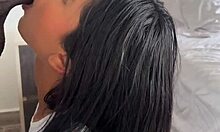 Check out this amateur couple devouring a huge cock