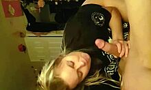 damn your big cock feels amazing deep in my hot blonde wife's throat