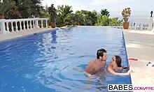 joel and martina gold star in elegant anal pool scene