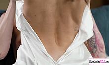 Busty babe tribbing with milf girlfriend 😘