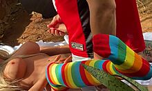 Linda In Stockings Wants To Give Pussy From Front With Sex Toy