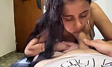 Hot Tinder Date Swallowing After Best Blowjob