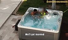 i watched this super sexy venezuelan model get fucked in the jacuzzi and shower, her big tits bouncing