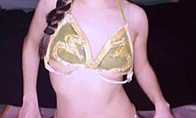 Bonneyuwu Dances Seductively In Leia Star Wars Cosplay Costume