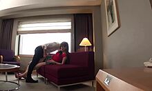 Tall Japanese college student in secret model audition with curvy figure