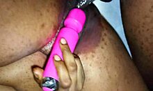my horny girlfriend ask me to use vibrator while fucking her big ass in bedroom