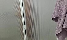 Wow, spying on stepmom in the bathroom, recording her ass and feet!