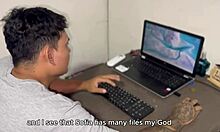 Leidy Fucks Technician POV In Office To Fix Computer, 18 Years Old Mexican