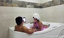 My stepnephew accompanies me to take a shower when my husband is not there