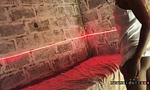 Ebony babe gives hot blowjob while fingering tight pussy with vibrator