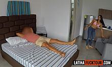 Amateur Latina Bounces on Huge American Dick POV