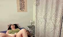 Brunette Babe With Big Ass And Red Lips Licks Balls And Deepthroats