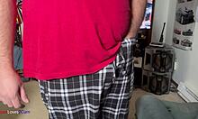 Guy Masturbates Solo In Bedroom With Cock Play Leading To Cum Release