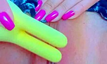 Latina College Babe Masturbates Shaved Pink Perfect Pussy With Cute Toy Close-Up Amateur Wet