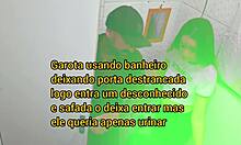 stranger fucks her roughly in a bar bathroom without condom 😱