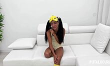 Morena kali dresses as piolina to swallow my cum, yum