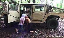 Sexy Brunette Teen Striptease And Threesome Xxx Home Away From Home Uniform Military Army Outdoor Arab Old