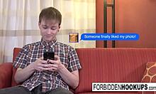 Big Boobed Babe Engages In Pickup Scenario With Step-Brother's Fat Cock. Leading To Cumshot.