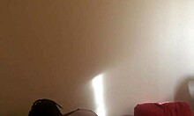 Check out this amateur ebony princess riding a big cock in her homemade setup