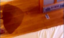 Cumming on beautiful Brazilian tits in intriguing cuckold scene