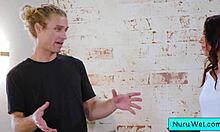 Horny Client's First Nuru From Naked Teen Masseuse