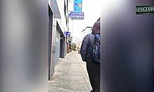 Foreign girl shows tits for job, meets for hotel