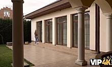 Oh wow, this old guy ends up in surprise sex with a cute blonde teen stranger right at his desk, so hot