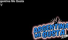 busty skinny brunette shows off her round ass in thong