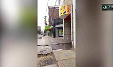 Foreign girl shows tits for job, meets for hotel