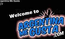 busty skinny brunette shows off her round ass in thong