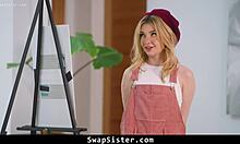 Stepsisters ask stepbrothers for help with art project end up swapping them