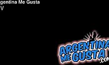 busty skinny brunette shows off her round ass in thong