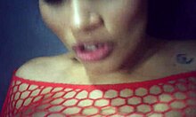 Behind scenes, half Asian babe gets powerfucked loudly