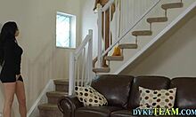 Latina Milf Boldly Fingers Petite Teen's Small Tits in HD