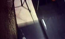 Behind scenes, half Asian babe gets powerfucked loudly