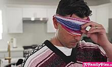 Step Dad And Step Son Stuffing Step Sister And Step Daughter Alyx Star Her Pinata Together