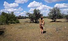 Savannah vixen unleashes wild outdoor amateur action