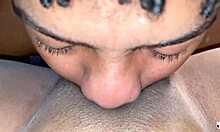 Intense 69 with sweet big clit licking and eating cunnilingus close-up