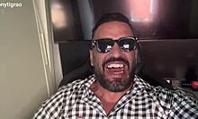 this curvy brazilian housewife gets her big natural tits licked. then her husband watches the big cock anal fucking in homemade cuckold action