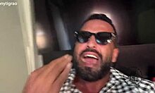 this curvy brazilian housewife gets her big natural tits licked. then her husband watches the big cock anal fucking in homemade cuckold action