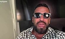 this curvy brazilian housewife gets her big natural tits licked. then her husband watches the big cock anal fucking in homemade cuckold action