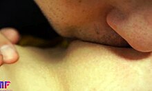 Sweet girlfriend pussy licked to orgasm in close-up fantasy